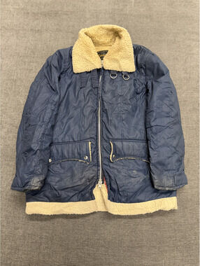 Lakeshire Navy Blue Sherpa Lined Winter Jacket
